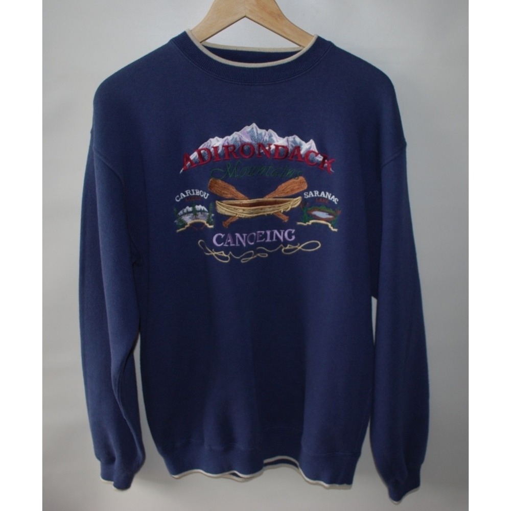 Red Cliff Trading Co Adirondack Canoeing Sweatshirt Navy Men's M – Used, Fuzz